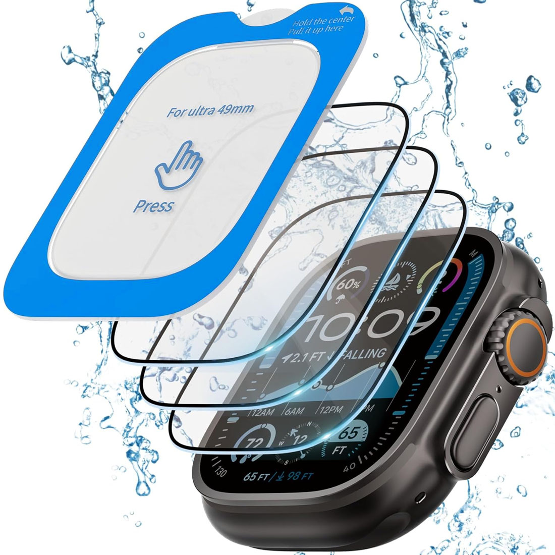 Watch Face Protector - Tempered Glass Film Quick Pasting For