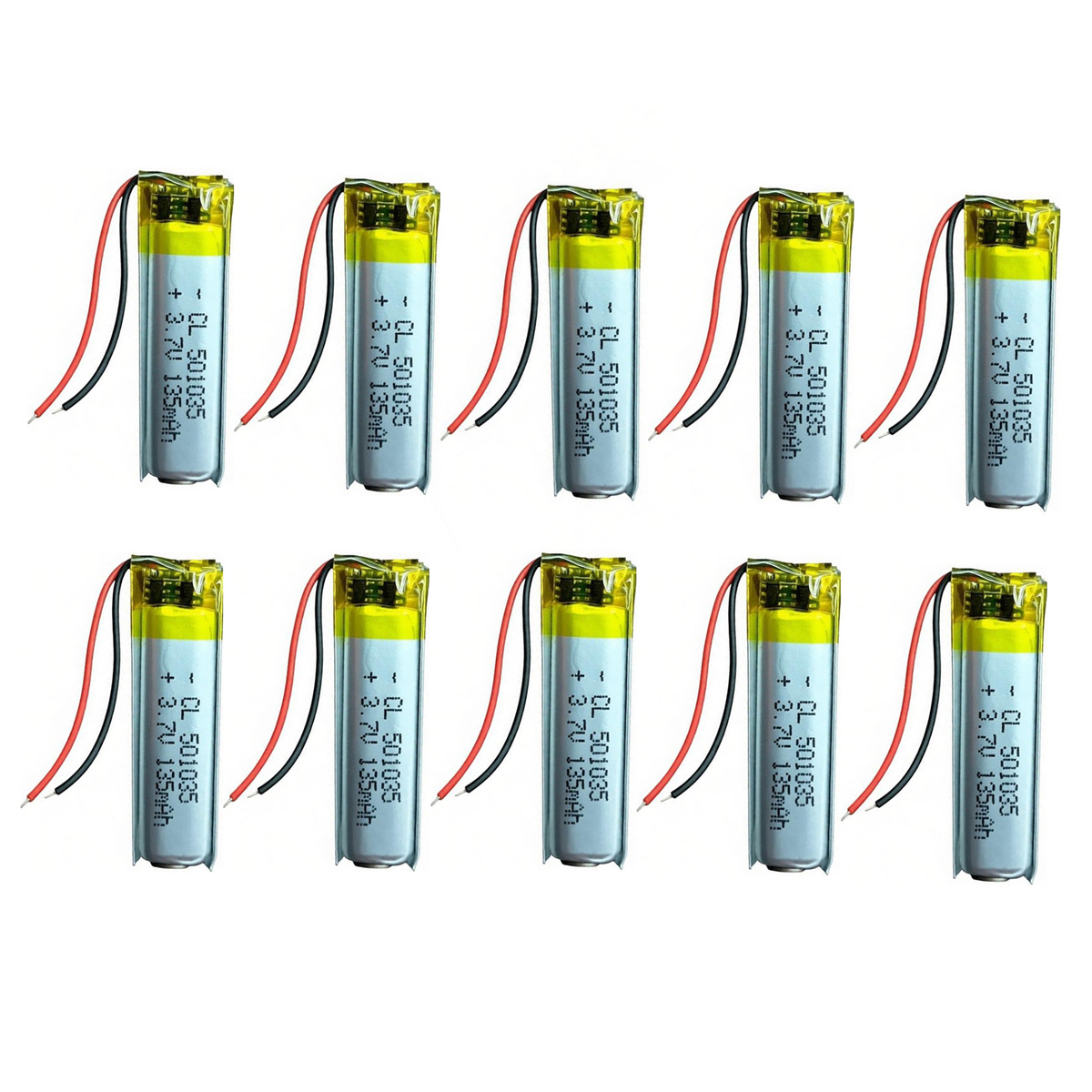 Smartwatch Headset - 10PCS 3.7V 135mAh 501035 Lithium Polymer