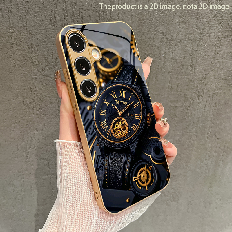 Watch Face Protector - Mechanical Gold Watch Pattern 2D Phone