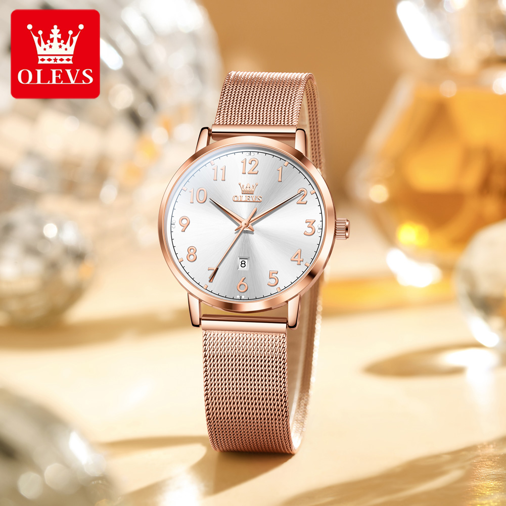 OLEVS 5653 Woman Watches Elega - Stainless Mesh Band recension och pris