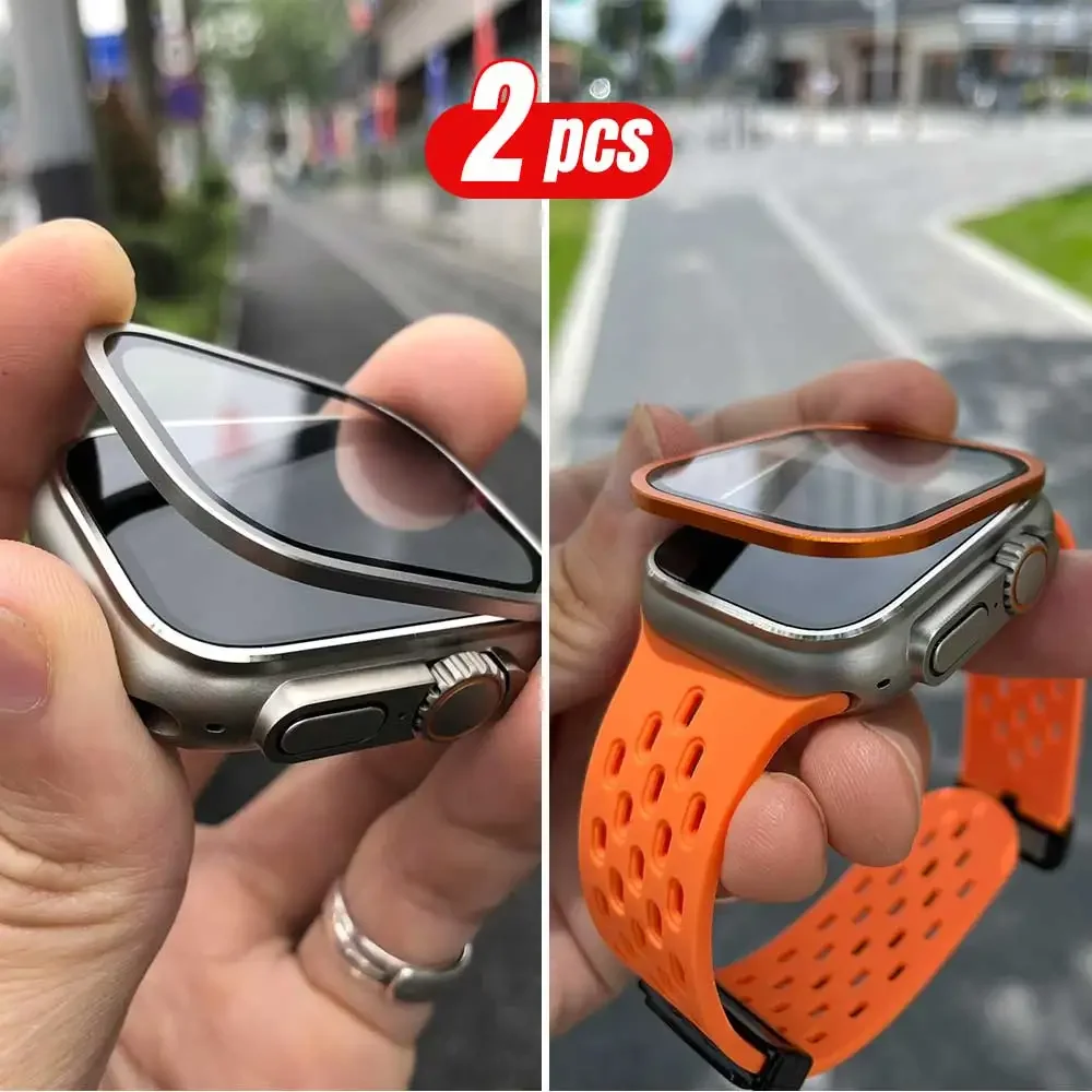 2PCS Titanium Metal Frame for  - Watch Face Protector recension och pris