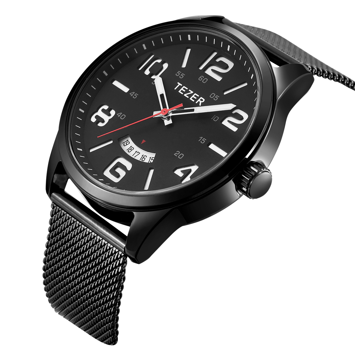 TEZER Men Casual Quartz Wrist  - Stainless Mesh Band recension och pris