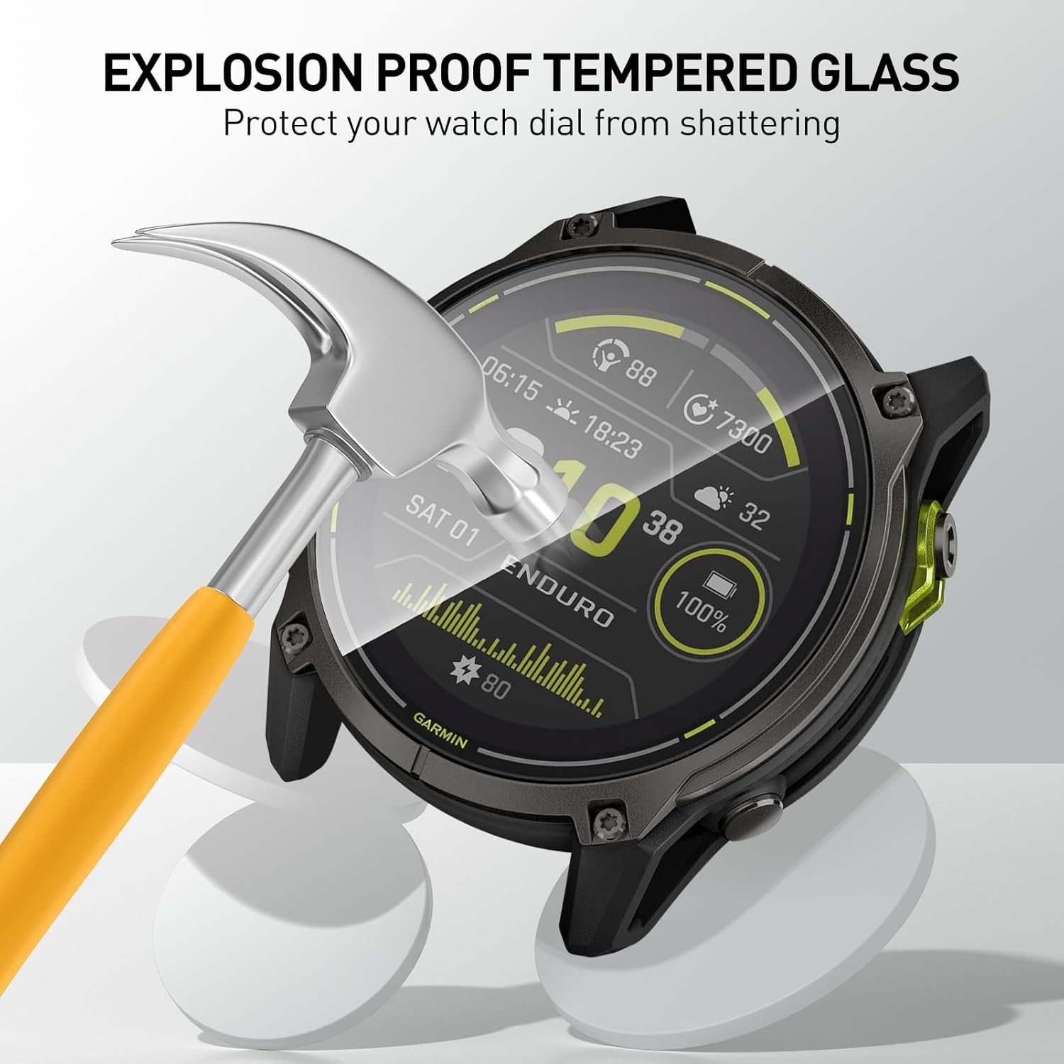 Tempered Glass Films For Garmi - Watch Face Protector recension och pris