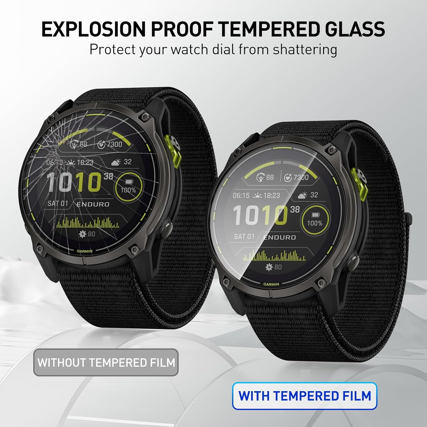 Tempered Glass Films For Garmi - Watch Face Protector recension och pris