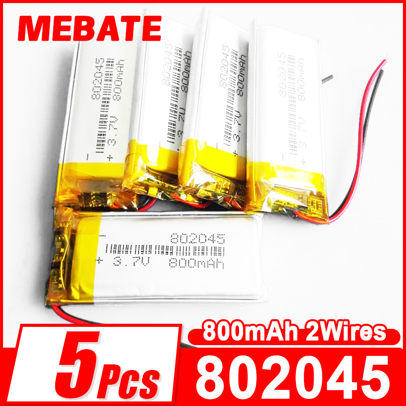 5pcs 3.7V 800mAh 802045 Rechar - Smartwatch Headset recension och pris