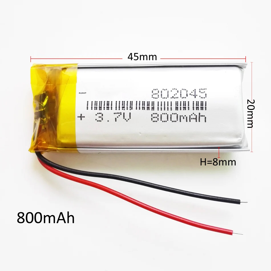 5pcs 3.7V 800mAh 802045 Rechar - Smartwatch Headset recension och pris
