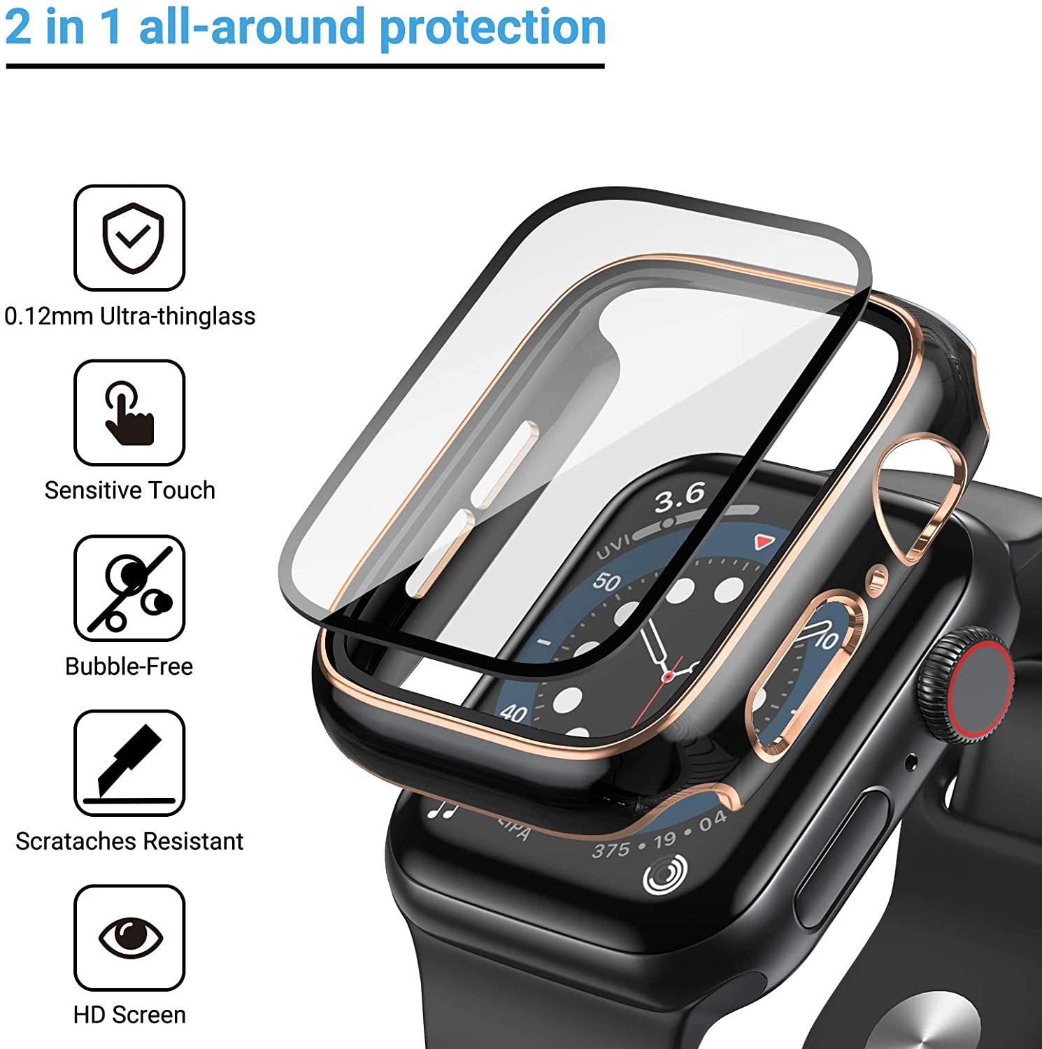 Glass+Cover For Apple Watch 9  - Smartwatch Band Accessories recension och pris