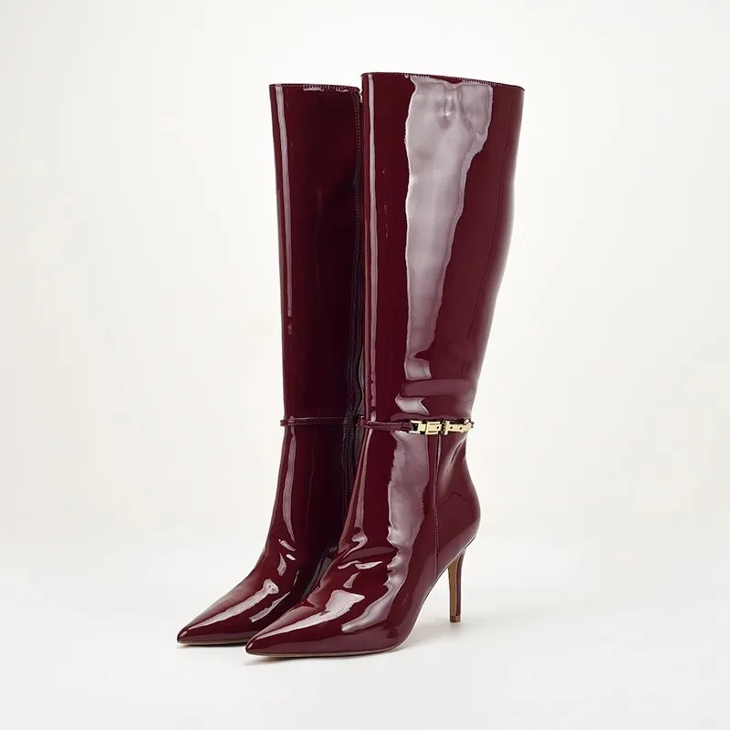 Pointed Toe Stiletto High Heel - Leather Classic Strap recension och pris