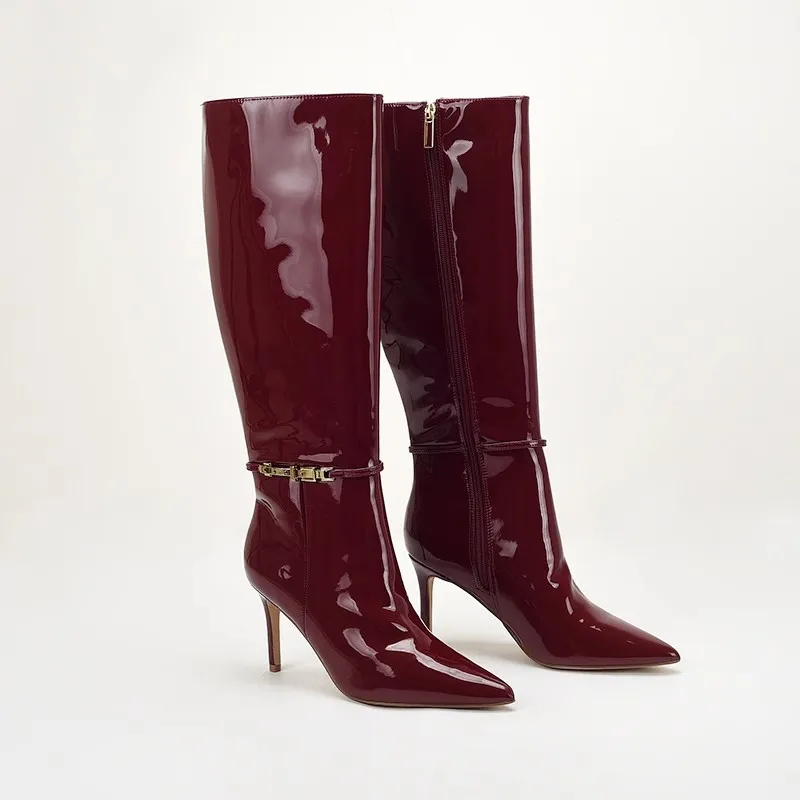 Pointed Toe Stiletto High Heel - Leather Classic Strap recension och pris