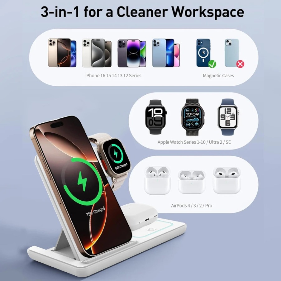 3 in 1 Foldable Night LED Ligh - Smartwatch Ac recension och pris