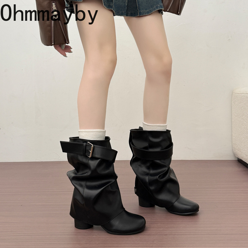 New Women Slouchy Mid Calf Lea - Leather Classic Strap recension och pris