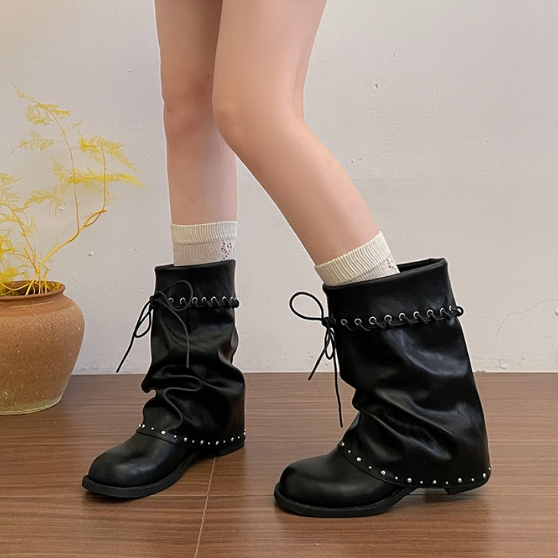 Women Slouchy Mid Calf Boots R - Leather Classic Strap recension och pris