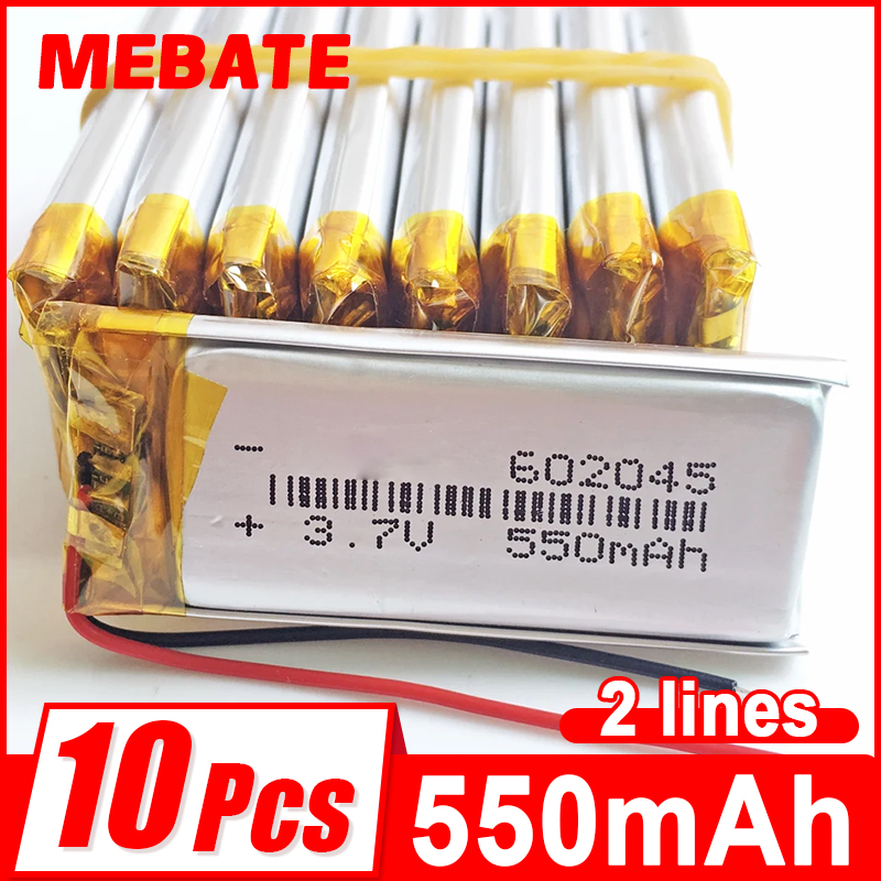 Lot 10 PCS 3.7V 550mAh Lipo Re - Smartwatch Headset recension och pris