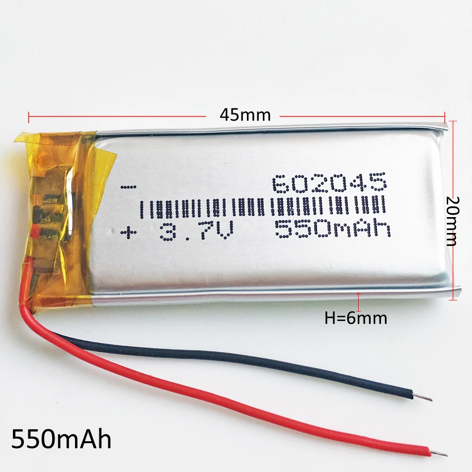 Lot 10 PCS 3.7V 550mAh Lipo Re - Smartwatch Headset recension och pris