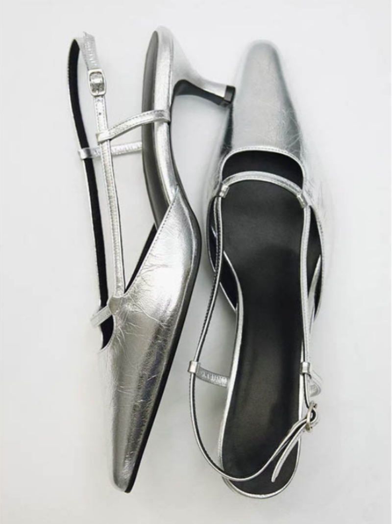 Women's Slingback Pointed Toe  - Leather Classic Strap recension och pris
